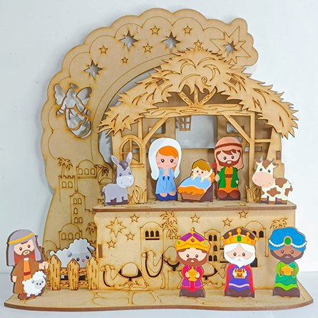Pesebre Tradicional con Nube